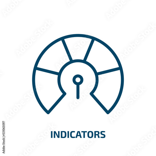 indicators icon from user interface collection. Thin linear indicators  indicator  measurement outline icon isolated on white background. Line vector indicators sign  symbol for web and mobile