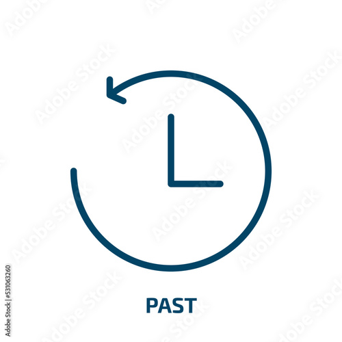 past icon from user interface collection. Thin linear past, paste, collection outline icon isolated on white background. Line vector past sign, symbol for web and mobile