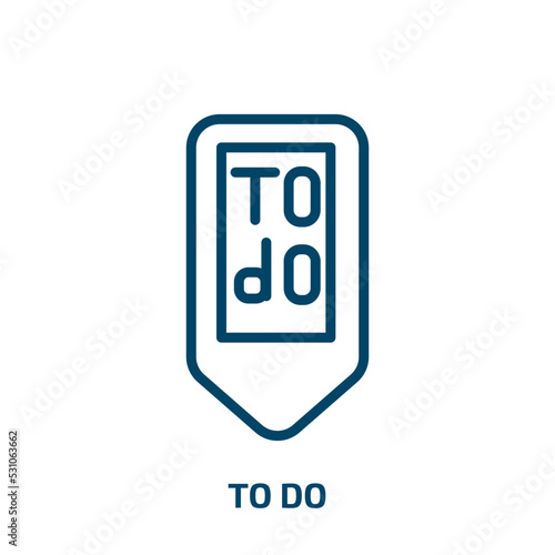 to do icon from user interface collection. Thin linear to do, check, mark outline icon isolated on white background. Line vector to do sign, symbol for web and mobile