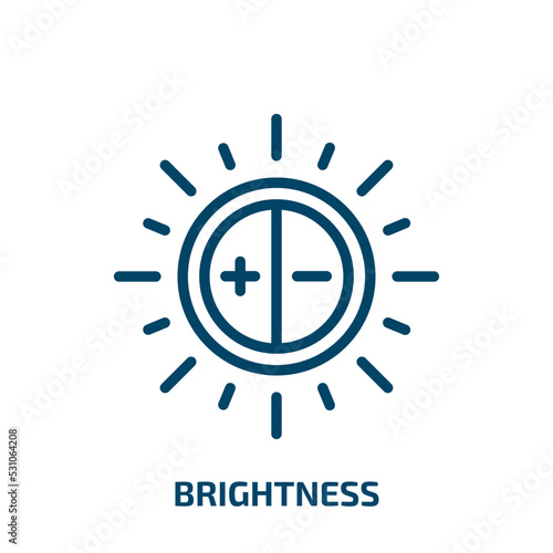 brightness icon from user interface collection. Thin linear brightness, bright, simple outline icon isolated on white background. Line vector brightness sign, symbol for web and mobile