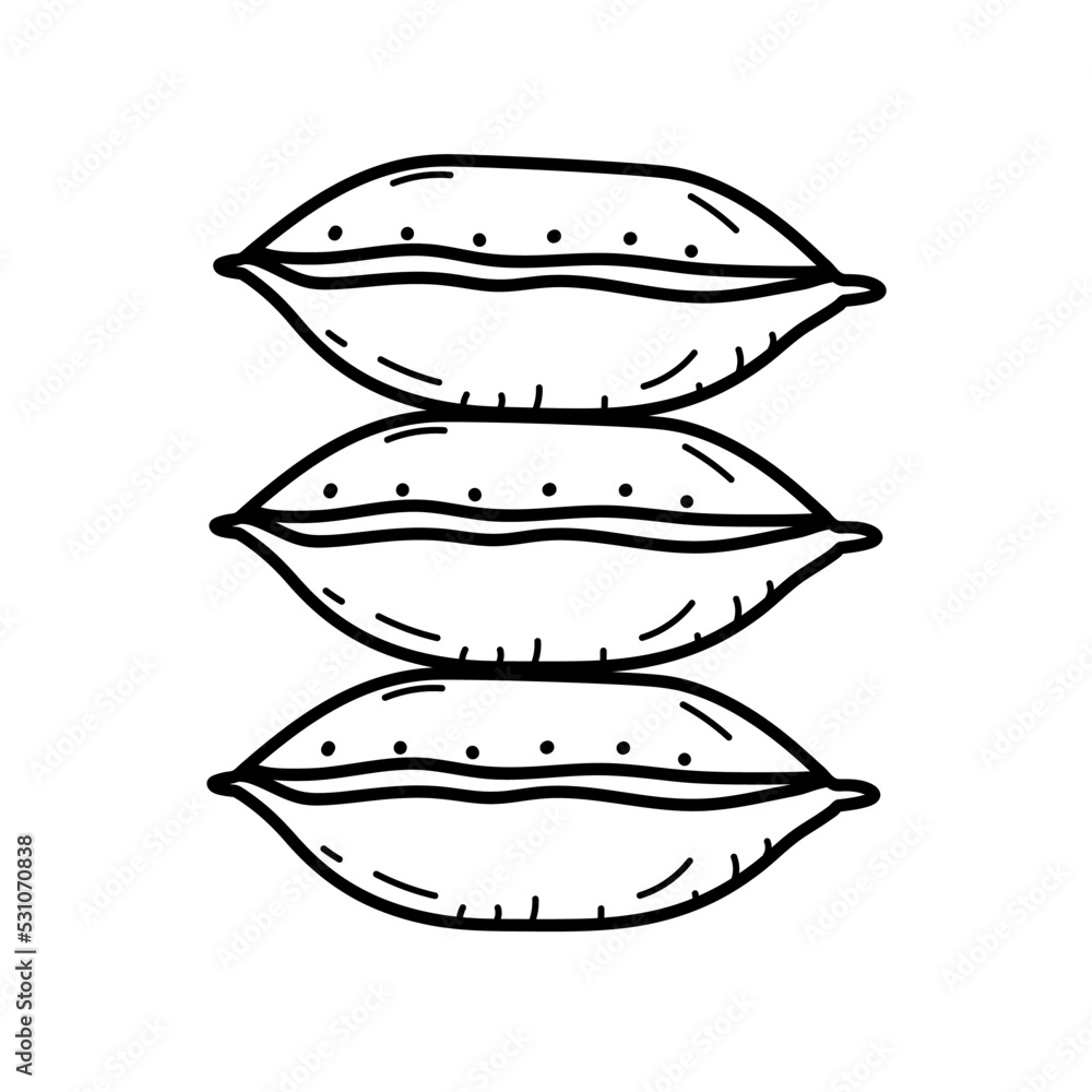 A set of pillows stacked on top of each other. vector stock illustration. White background. isolated. hand drawn. Simple style. doodle A set of pillows stacked on top of each other. vector stock illustration. White background. isolated. hand drawn. Simple style. doodle