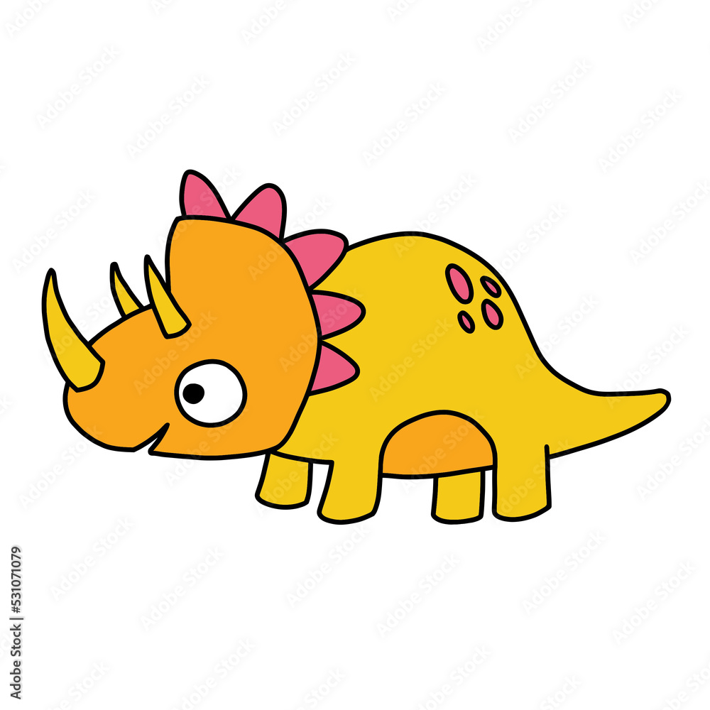 Fototapeta premium triceratops Dinosaur Clipart