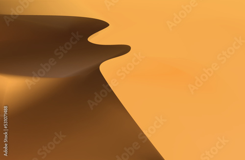 Vectorial desert and sand dunes.