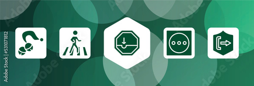 safety filled icon set isolated on abstract background. glyph icons such as sleigh bell, crossing, pothole, dry in high heat, pull vector. can be used for web and mobile.