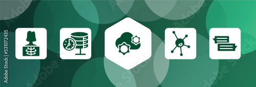 general filled icon set isolated on abstract background. glyph icons such as x-ray, real time data, saas, organism, text chat vector. can be used for web and mobile.
