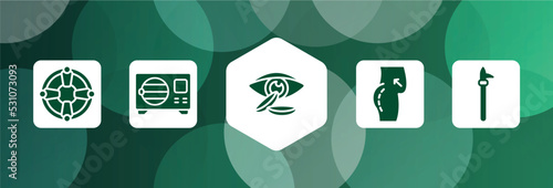 emergencies filled icon set isolated on abstract background. glyph icons such as life saver, sterilization, contact lens, butt, pike pole vector. can be used for web and mobile.