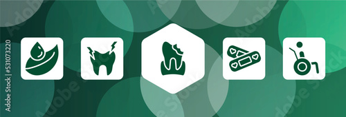 health filled icon set isolated on abstract background. glyph icons such as leaf and drop, hypersensitive, decay, lovely aid band, wheelchair accesibility vector. can be used for web and mobile.