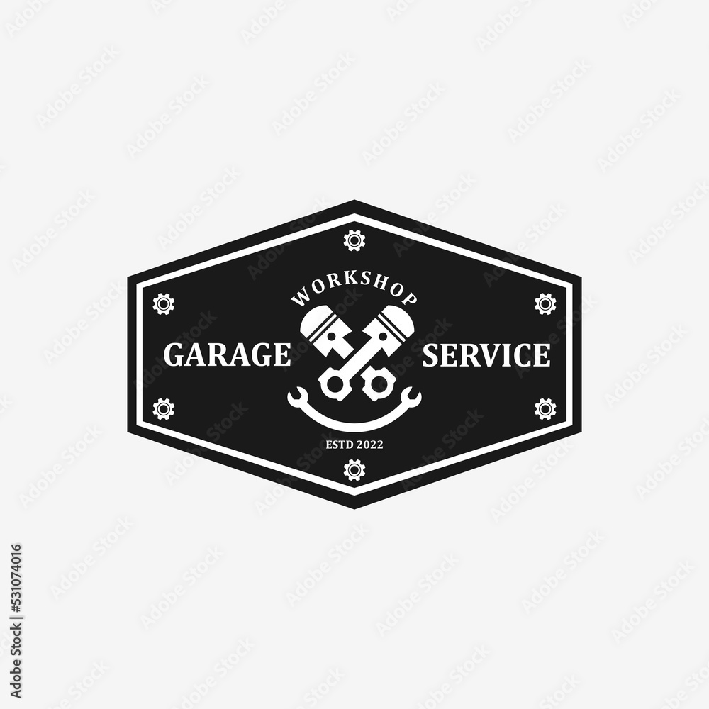 workshop logo vintage badge
