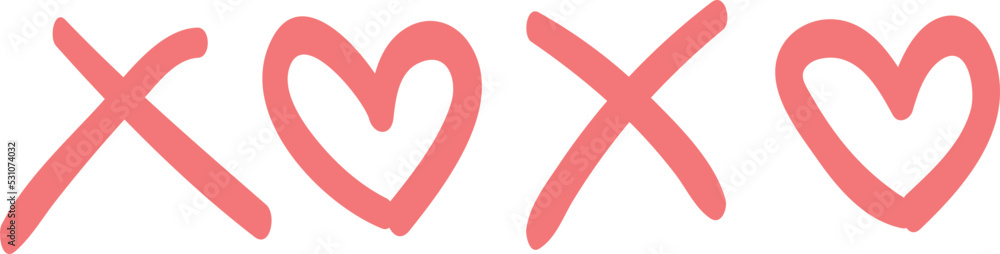 Doodle Line Heart Hand Drawn Doodle Line Heart Hand Drawn