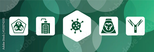 filled icon set isolated on abstract background. glyph icons such as , hand soap, flu, contaminated, autoimmune disease vector. can be used for web and