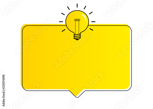 Quick tips banner light bulb vector modern style for tooltip badge, solution and advice label, helpful tricks, useful information sticker, education tag, hint, new knowledge and study practice. 10 eps