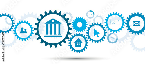 ingranaggi, meccanismi, banca, conto corrente, 