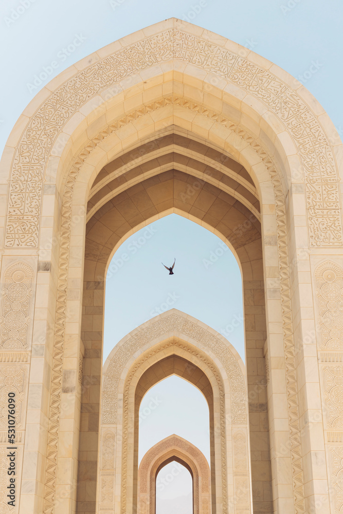 Sultan Qaboos grand mosque in Muscat Oman