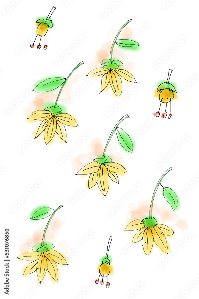 Fototapeta premium yellow flower background