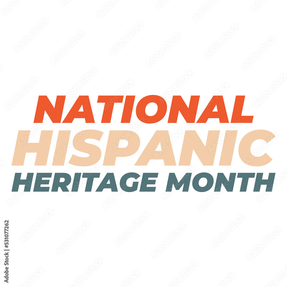 Hispanic heritage month. Isolated header design element for promotional banner