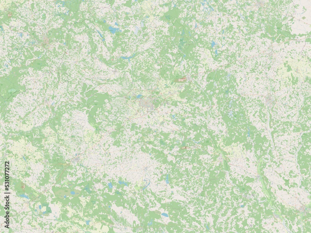 Fototapeta premium Minsk, Belarus. OSM. No legend