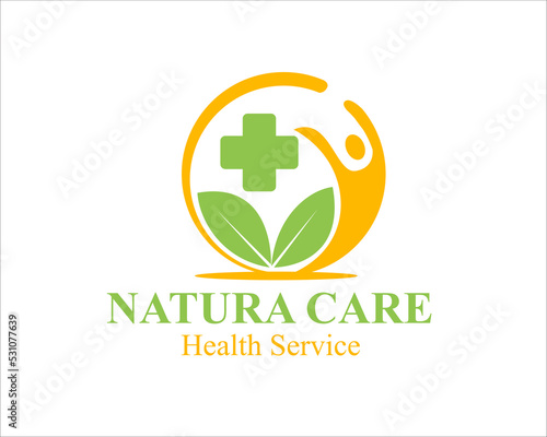 nature care logo for health service and medical logo and clinic