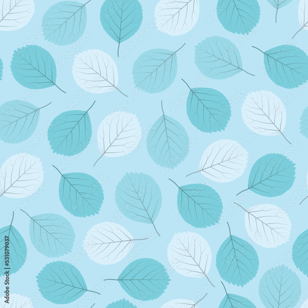 Ornate trendy seamless ditsy pattern design of exotic leaves. Artistic vector foliage background suitable for screen printing and textile industry