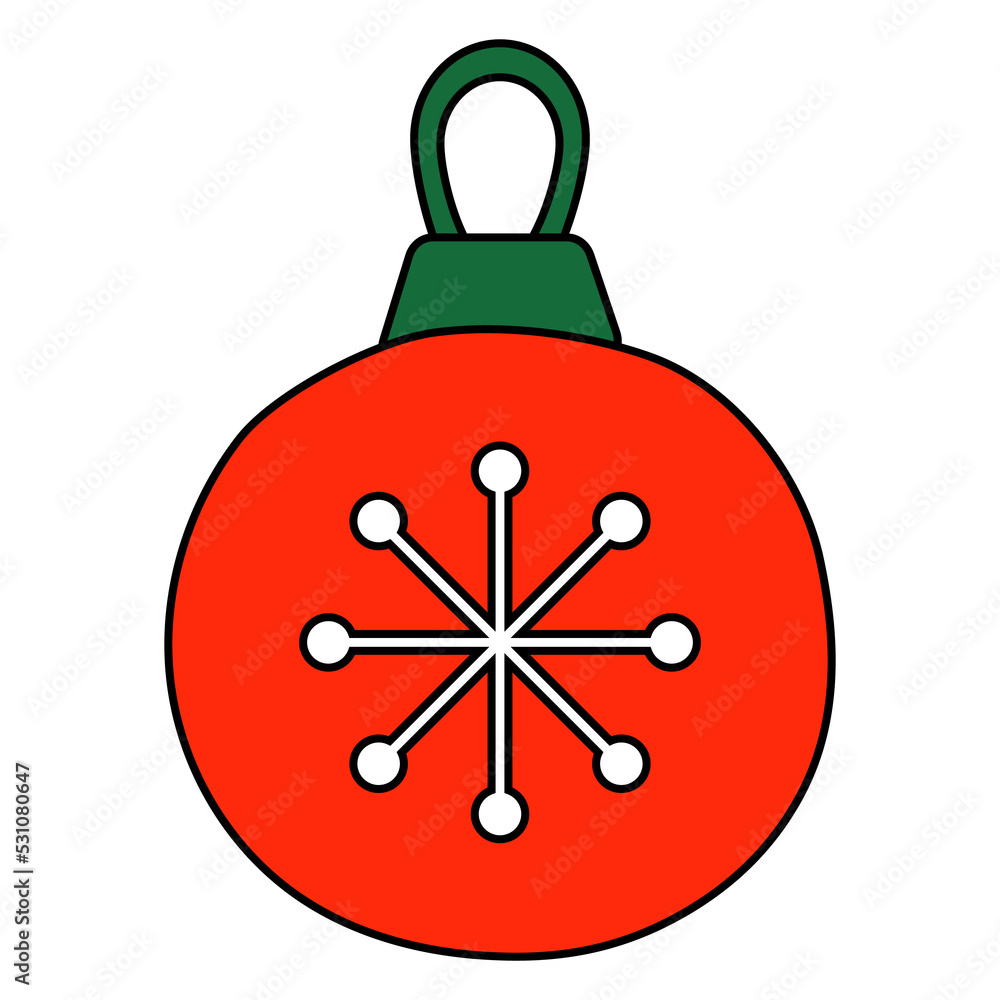 Fototapeta premium Balls Christmas Filled Clipart, Xmas