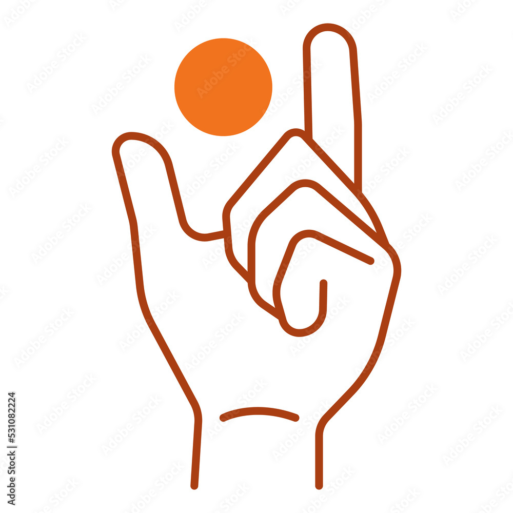 left hand action simple line gesture left hand action simple line gesture