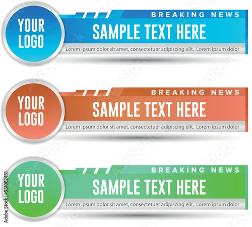 Set banners and lower thirds for news channel