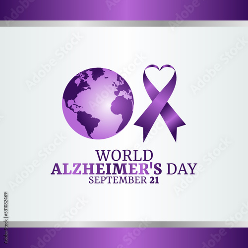 vector graphic of world alzheimer's day good for world alzheimer's day celebration. flat design. flyer design.flat illustration.