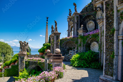 The gardens of Borromeo Palace, Isola Bella, Lake Maggiore, Verbania district, Piedmont, Italian Lakes, Italy photo