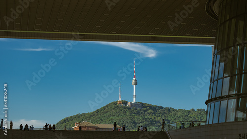 Photography 캔버스에 그려진 남산