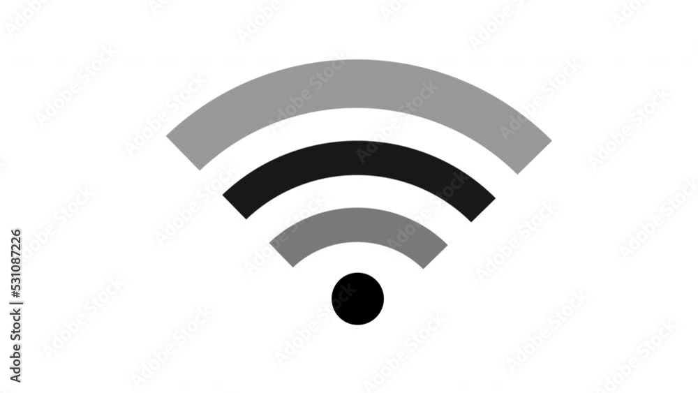 Wifi icon animation isolated in 4K 60FPS. Wifi icon animation isolated in 4K 60FPS.