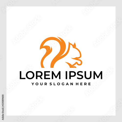 unique squirrel character logo