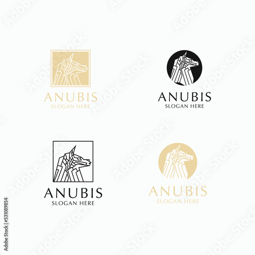 Anubis logo icon vector image