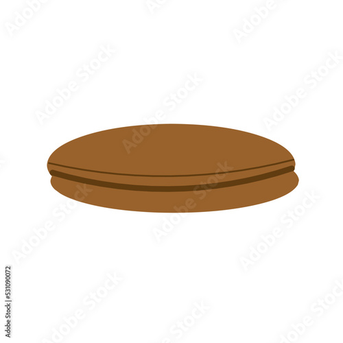Waffle in cocolate cake illustration  © metdi