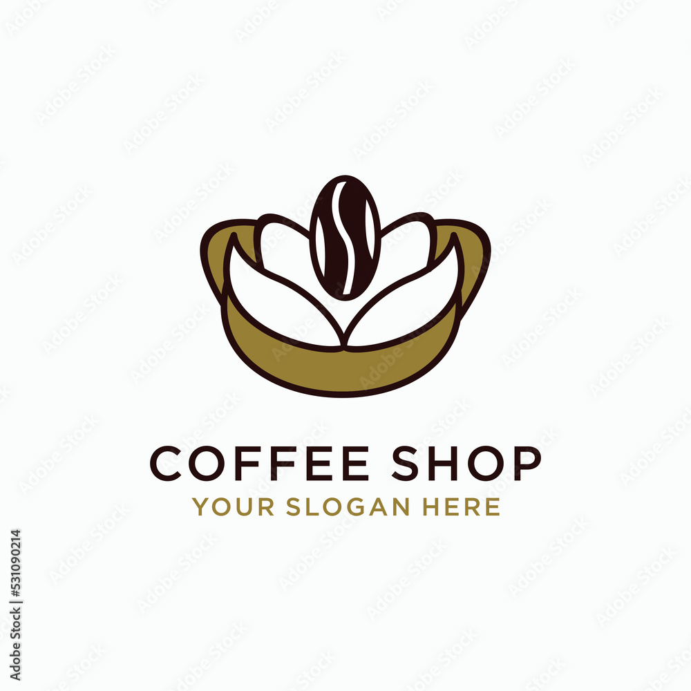Fototapeta premium Coffee shop logo icon vector image