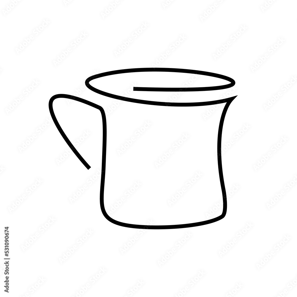 Milk jug for coffee. Barista. Stock Vector Adobe Stock
