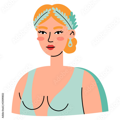 Greek mythology concept. Goddess Persephone - the queen of the underworld.