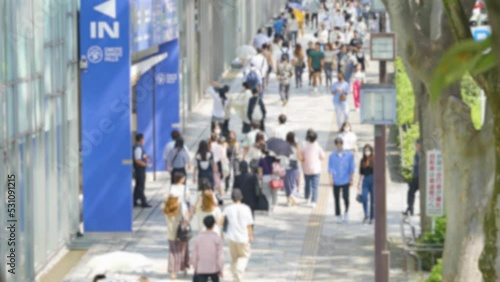 Wallpaper Mural 表参道を歩く人々の映像（ぼかし有り） Torontodigital.ca