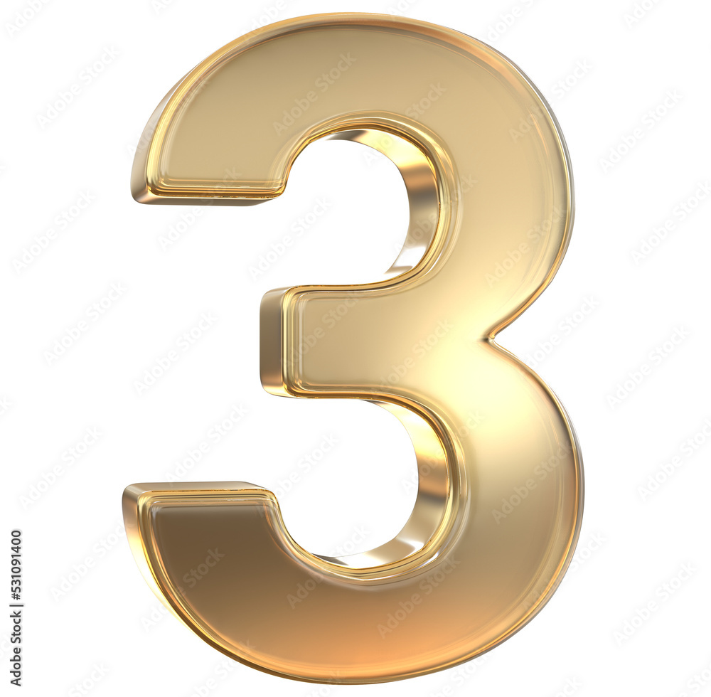 Number 3d gold Number 3d gold
