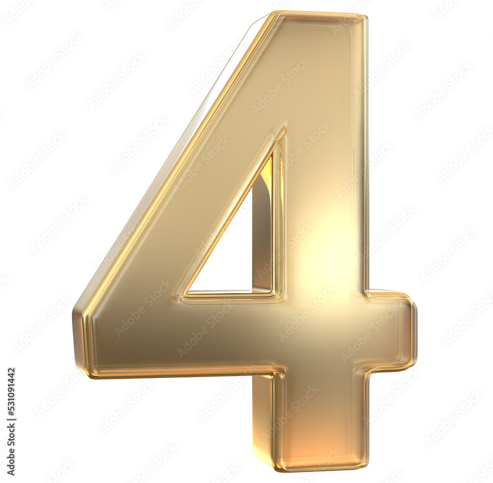Number 3d gold