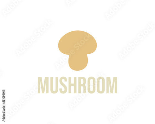 Simple champignon mushroom icon