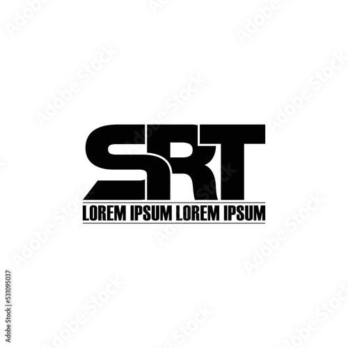SRT letter monogram logo design vector photo