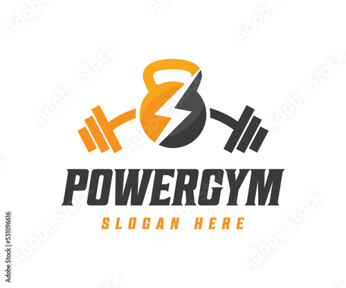 Fitness gym logo icon. Fitness center logo template.