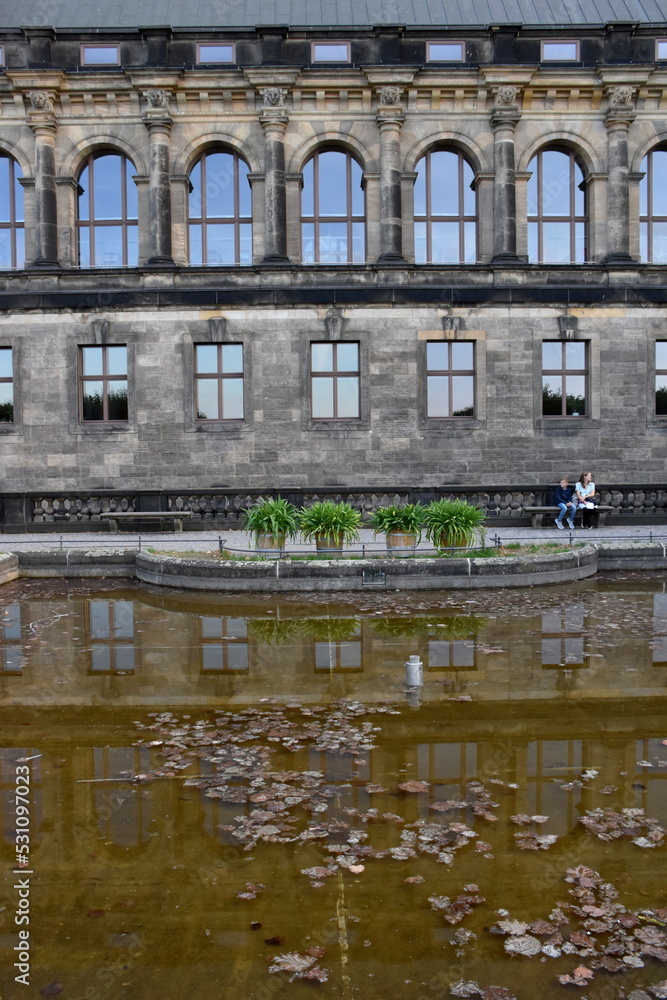 Brunnen auf der Brühlschen Terrasse von Dresden