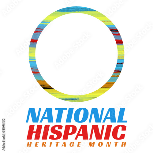 Hispanic heritage month. Isolated header design element for promotional banner, Abstract floral design elements.