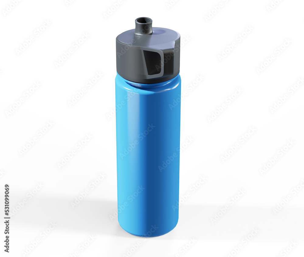 Plastic sport water bottle isolated 3d render Plastic sport water bottle isolated 3d render