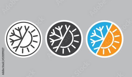 illustration of a set of icons with leaves