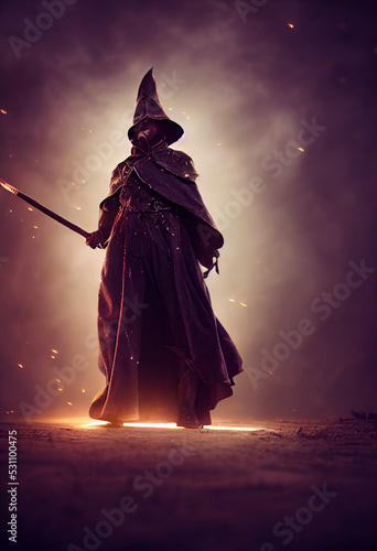 Fotobehang Wizard Character Concept Art