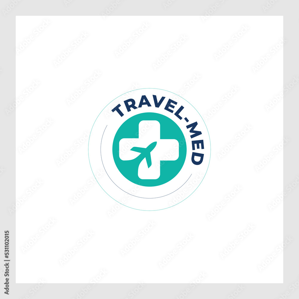 Medical Plane Travel Logo Template Design Medical Plane Travel Logo Template Design