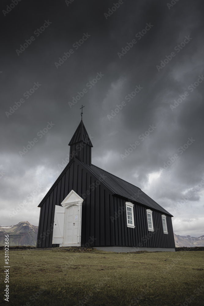 Iceland Black Church Front