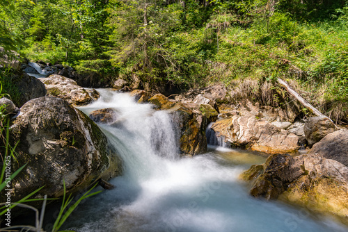 Hike to the Keilkeller waterfall near Mayrhofen in the Zillertal Alps