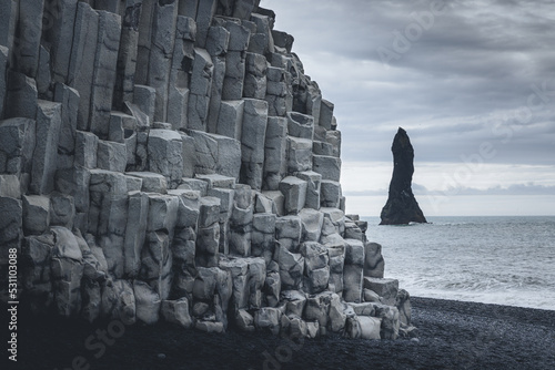 Obraz na płótnie Basalt Columns Iceland w salonie
